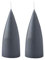 Kunstindustrien® Stumpenkerzen, Hergestellt in Dänemark, 43 Farben verfügbar, Kegel Kerze, Durchgefärbte Stumpenkerze lange Brenndauer von 15 Stunden, Kerzen Deko, 2 Stück 6,5 x 16cm (Kohle Grau)