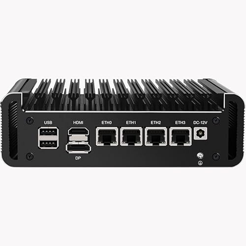 Kikusenko Firewall Micro Appliance, Mini PC Celeron N5105 Quad Core, 4 lntel i226-V 2.5Gbe LAN, AES-NI, Barebone, Soft Router, VPN, NO RAM NO SSD