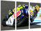 DKORARTE Quadro moderno Fotografico Moto gp, Velentino Rossi, Fiat, 46, Corsa moto, Yamaha, curva, 97 x 62 cm, rif. 27388