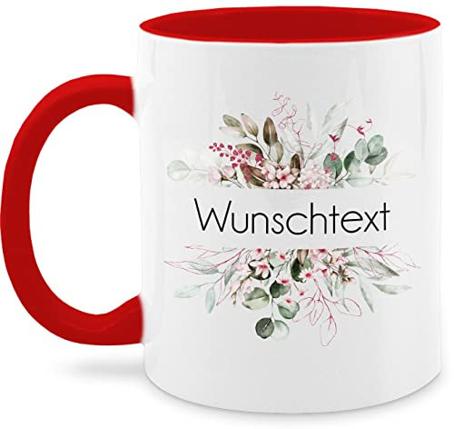 Tasse Tassen 325ml - Aufdruck selbst gestalten - Wunschtext I Geschenk personalisiert I Geschenk Weihnachten - 325 ml - Rot - kaffeetasse fürs büro custom mug personalisierte blume glühweintassen
