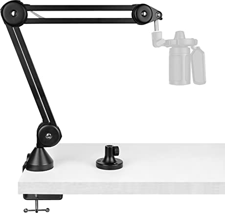 Geekria Bras de Microphone pour créateurs Compatible avec Fifine K669, K670 AmpliGame A6 - Adaptateur de Bras de Micro avec Bride de Table, Support de Suspension, Support de Montage de Bureau