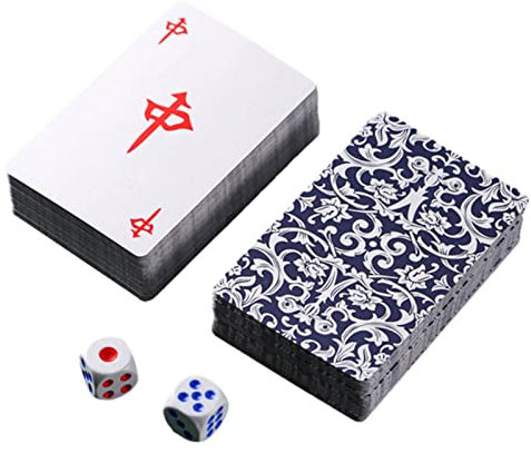 Bexdug -Mahjong-Set, Chinesisches Outdoor-Camping-Pokerspiel, Leichtes, ruhiges chinesisches Tischspiel für die Neujahrsparty, neuartige Spielkarten