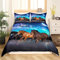 Pferd Bettwäsche Set für Mädchen Jungen Rustikale Farmtheme Bettbezug 155x220,Wild Tier Pferd Tröster Abdeckung Blau Lila Sternenhimmel Druck Bettwäsche für Frauen Teens Western Schlafzimmer Dekor