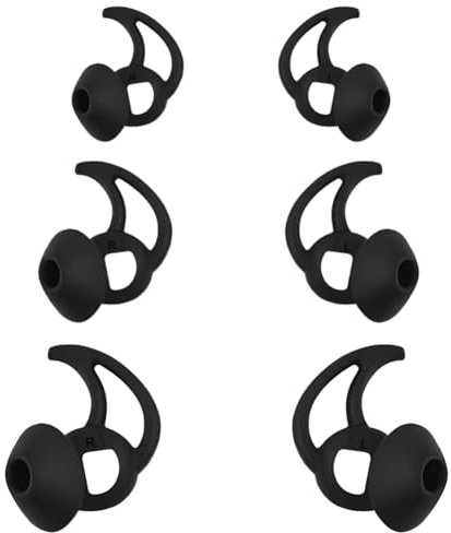SNHTLS Replacement Silicone Earbud Tips Compatible with Bose StayHear Max Tips Kit Compatible with QuietComfort I - S/M/L Black