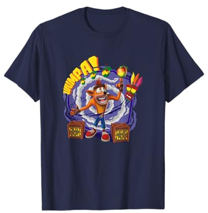 Crash Bandicoot Wumpa! Smoke Swirl Background Shot Maglietta