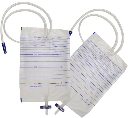 10 x Urin-Drainagebeutel, Katheter, 2000 ml