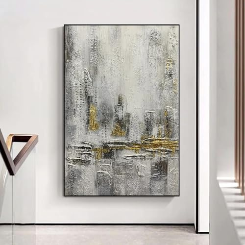HYFBH Gerahmter Kunstdruck auf Leinwand – große Wandkunst, abstrakte Malerei, moderne Gemälde auf Leinwand, Heimwanddekoration, Bilder, 90 x 130 cm