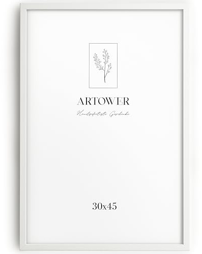 Artower® Bilderrahmen für 30 x 45 cm Weiß Holz Dünner Rahmen | Posterrahmen Groß für Collage | Picture Frame White Wood 30x45cm | Holzrahmen Holz-Bilderrahmen | Holzbilderrahmen Poster
