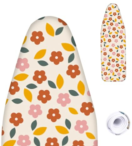 Bügelbrettbezug Und -polster Bügelbrettbezug 120x40 Verdickt - 2 In 1 Design Fleckenabweisende Baumwollpolsterung Volle Größe Universelle Passform Für Bügeltisch Für Schnelleres Bügeln ( Color : Natur