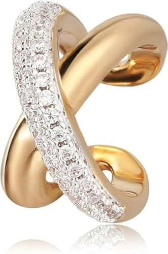 Jenosy Manchette d'oreille dorée pour femme - Non piercing ouvert, Plaqué or