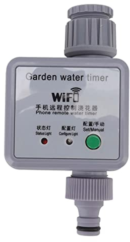 Wasserzeitschaltuhr für Gartenschlauch, WiFi Smart Wasserschlauch-Timer, Automatische Bewässerung & Fernsteuerung & USB-Stromversorgung Bewässerungstimer für Innenhöfe Balkone Haus