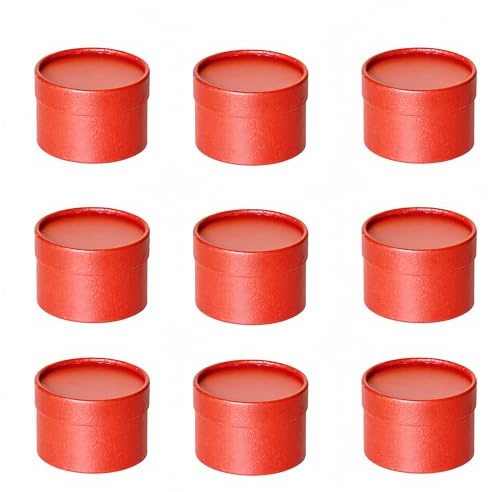 30 pezzi Scatola rotonda Cartoncino Motivo a piccola rosa 6.5cm*5cm (ROSSO)