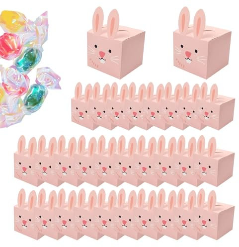 Vriusi Hasen-Süßigkeitstüten, Osterhasen-Tasche, Keks-Geschenktüten, Kreative 30 Stück langlebige, bezaubernde, lebendige, klare Drucke, multifunktionale Häschen-Geschenktüten für Kinder,