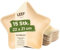 Leef 15 platos de hojas de palma con forma de estrella, para decoración y aperitivos, compostables y naturales, 22 x 21 x 2,5 cm