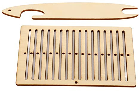 Lybunair 2 Stück Holz-Webrahmen, Shuttle-Gürtel, Web-Shuttle-Werkzeug, Kunsthandwerk für Armband, Tasche, Gürtel, Kameragurt