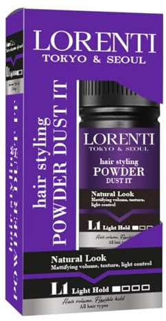 LORENTI TOKYO & SEOUL Powder Wax L1 leichter Halt 20gr | Haarstyling und Volumenpuderwachs mit Matteffekt für Damen und Herren