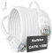 Cat 6 Ethernet Cable 15m, Internet Cable High Speed, Network Cable 15 Meter Flat, LAN Cable Extra Long White, RJ45 Cables Gigabit 1000Mbps Wlan Cables Thin Patch Cables for Modem Router