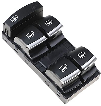 Pulsante interruttore alzacristalli elettrico Kacepar, pulsante alzacristalli elettrico, pulsante controllo alzacristalli compatibile con AUDI A3 (8P1) 2003-2012, 4F0959851H