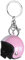 SHUOHONG Schlüsselanhänger Motorradhelm, 3D Mini Motorcycle Helmet Keychain mit Stern, Mini-Helm-Schlüsselanhänger für Karabinerverschluss Männer und Frau zum Geburtstag Feriengeschenk (Rosa)