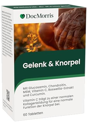 DocMorris Gelenk & Knorpel – 60 Tabletten – Mit Glucosamin, Chondroitin, MSM, Curcumin & Vitamin C – Für Knorpel & Gelenke – Nahrungsergänzungsmittel