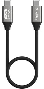 SMALLRIG Cable de datos USB-C (recto a recto, 35 cm) (40 Gbps + 240 W + 8 K) Cable Carga Rapida, Cable Ordenador 5073