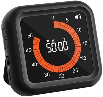 Minuteur visuel – Compte à rebours – Alarme visuelle de productivité de Bureau – Horloge de Compte à rebours silencieuse et Gestion du Temps | Alarme pour, Cuisine, brossage, Salle de Bain