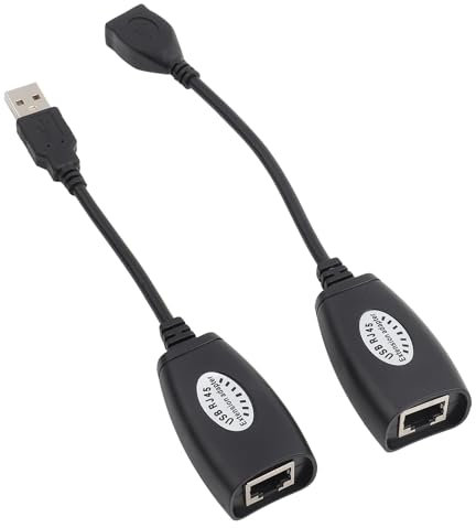 ZenithAur USB to RJ45 Extension Adapter, USB 2.0 Ethernet Extender Cable for Cat5 / Cat6 Network Connection