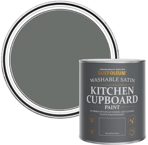 Rust-Oleum Scrubbable Kitchen Wood, Cupboard and Cabinet Paint in Satin Finish - Ouseburn 750ml