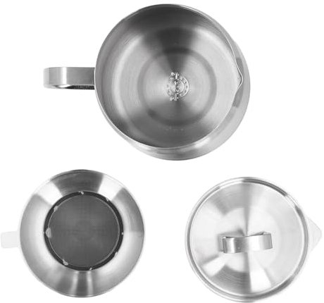 Yosoo Pentola a Coltura Ad Olio, Friggitrice in Acciaio Inossidabile di Grande capacità e Pentola Combinata, Ideale per Frittura e Padella Profonda, Design Comodo con Manico e Beccuccio per un (2L)