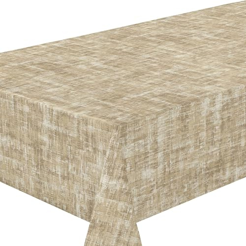Wachstuch Wachstischdecke Vintage Flair Braun Rechteckig 130 x 200 cm Tischdecke abwischbar