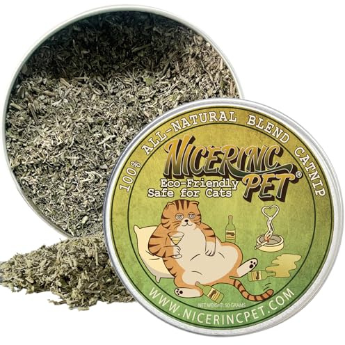 NICERINC PET Silver Vine Powder, Organic Gall Fruit Powder(Matatabi), 100% Natural Catnip Alternative, Refillable Catnip Toys for Cats & Kittens, 50 Grams（1.8 OZ） of Powder