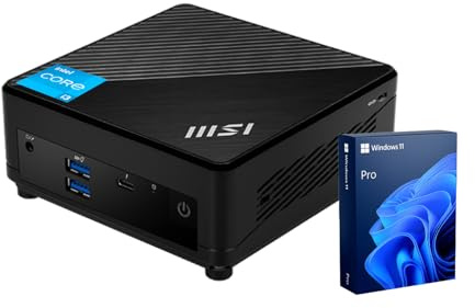 msi Cubi 5 Professional Mini Desktop, Intel 6-Core Processor, 16GB RAM, 1TB SSD, Support 3-Monitor 4K, Thunderbolt 4, HDMI, DP, Wi-Fi 6, Windows 11 Pro, Seamless Multitasking at Work/Home