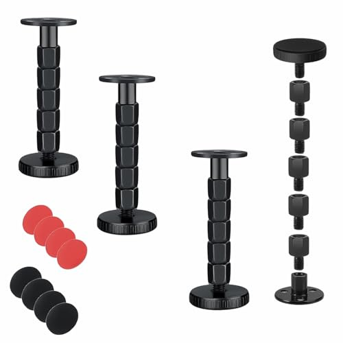 Heting-YQ 4 Stück Anti Shake Bettrahmen 105-140mm Verstellbares Bettgestell | Mit Gewinde Wand Abstandhalter für Betten Schränke Sofas