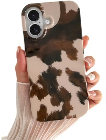 SmoBea for iPhone 17 Case Cute Cow Print Phone Case Soft TPU Slim Shockproof Phone Cover for Women Girls, Cow