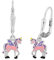 Prinzessin Lillifee Ohrhänger 925 Sterling Silber Mädchen Kinder Ohrschmuck, 2,4 cm, Lila, Einhorn, Kommt in Schmuck Geschenk Box, 2013152