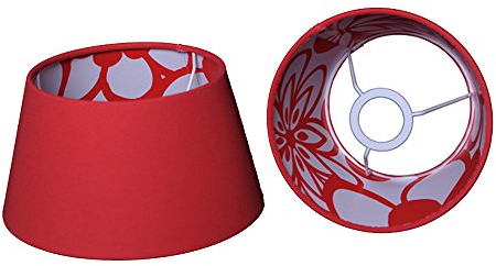 Lampenschirm für Tischleuchte in Rund Flashback Chintz Rot TL 25-18-14