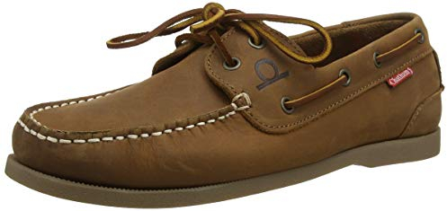 Galley II Dark Tan Premium Leather Boat Shoes-7
