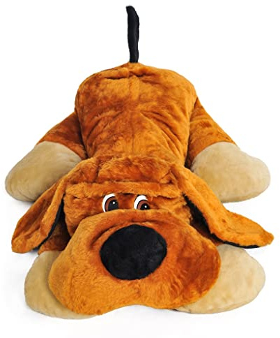 Velinda Riesen Plüschhund Kuscheltier liegend 110cm groß