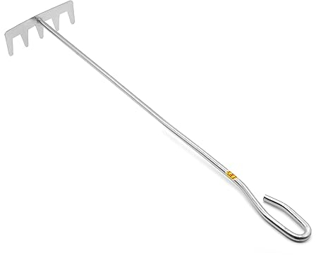 Mild Steel Rake Scraper BBQ Ash Coal Fire Wood Braai Poker Charcoal Tool