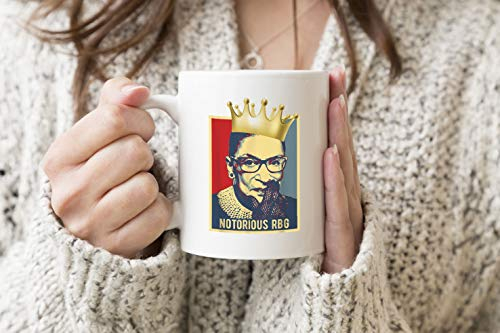 Vintage Notorious RBG Ruth Bader Ginsburg Court Weißer Becher Kaffee Tee Mug Cup 330 ml Becherschale Tasse