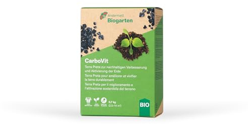 Andermatt Biogarten CarboVit 700 g – Pflanzenkohle Dünger für fruchtbaren Boden, Terra Preta Effekt, verbessert Bodenstruktur und Nährstoffspeicherung