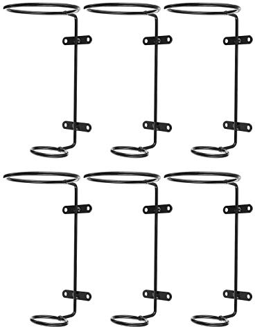 Cabilock Wand Weinregale Eisen Vintage Hängend Einzeln Weinflasche Rack Halter Weinflaschenhalter Weinständer Weinhalter Flaschenregal für Bar Pub Home Deko 6 Stück