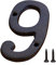 Zayookey Numero Civico Esterno Numeri di Porta in Ghisa Numero Indirizzo Metal House Numbers Porte, Pareti, Indirizzi di Casa (Numero 9)