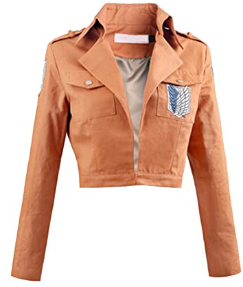 Levi/Eren Jaeger Cosplay Costume Anime Jacket Short Coat for Halloween Carnival Fancy Dress Party