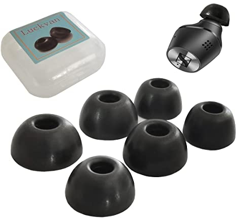 Luckvan Ohrstöpsel aus Memory-Schaum für Sennheiser Momentum True Wireless 2 Ersatz-Ohrstöpsel für Sennheiser CX True Wireless Pairs LMS Schwarz