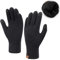 Damen Winter Warm Touchscreen Handschuhe Thermo Gestrickte Winterhandschuhe Doppellagige Strickhandschuhe mit Fleece Gefütterte Frauen Geschenk, Schwarz