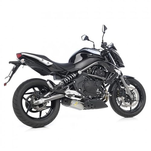 Endschalldämpfer LeoVince SLIP-ON SBK UNDERBODY, Edelstahl, Carbon Kappe, mit Zulassung für Kawasaki ER-6N / F/Versys 650 i.e.