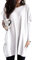 EFOFEI Lady's Long Sleeve Printed Shirt Dress Crew Neck Loose Fit Sweatshirt Winter Long Sleeve Warm Sweater White XXL