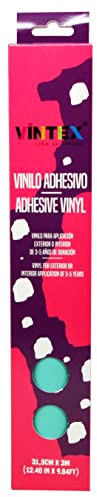 VINTEX - Vinilo Adhesivo Acabado Menta Brillo 3m x 31,5cm - para Interior y Exterior - Apto para Plotter de Corte - Durabilidad de 3 a 5 Años - Vinilo de Rotulación