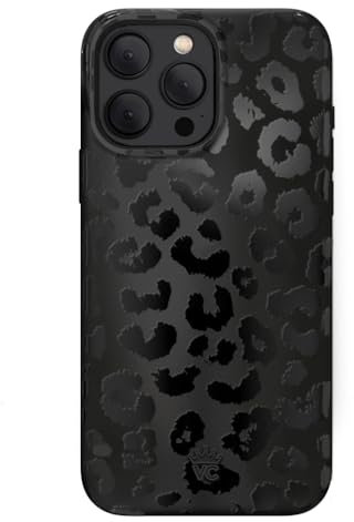 VELVET CAVIAR Black Leopard Cheetah Print Phone Case for iPhone 15 Pro Max - Compatible with MagSafe - 10ft Drop Tested